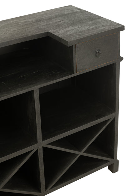 Bar 2 laden Hout Zwart