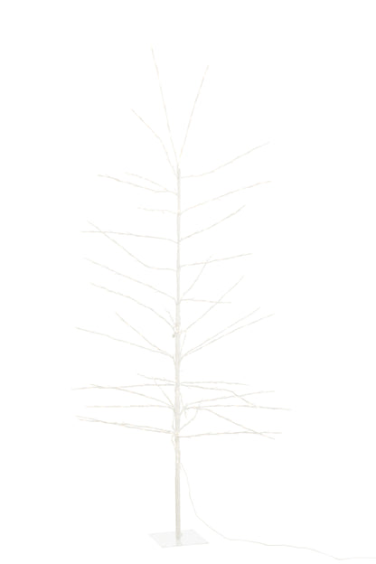 J-Line Kerstboom Kaal+ Led Metaal Wit