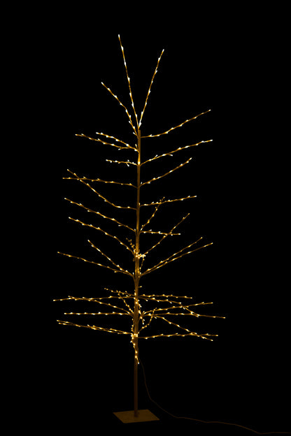 J-Line Kerstboom Kaal+ Led Metaal Wit