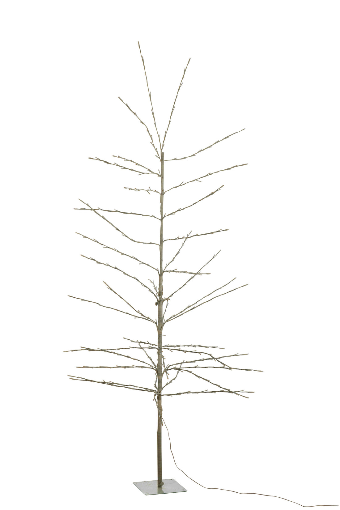 J-Line Kerstboom Kaal+ Led Metaal Wit