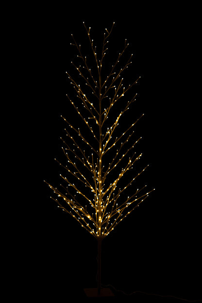 J-Line Kerstboom Kaal+ Led Metaal Zwart