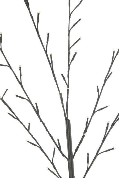 J-Line Kerstboom Kaal+ Led Metaal Zwart