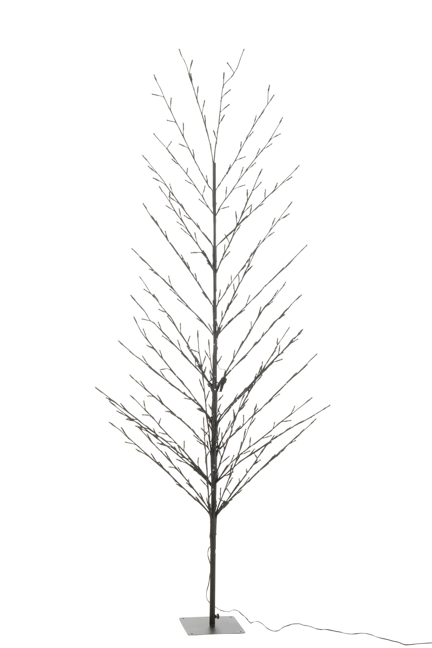 J-Line Kerstboom Kaal+ Led Metaal Zwart