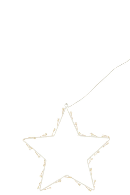 Ster Deco Led Metaal Wit Klein