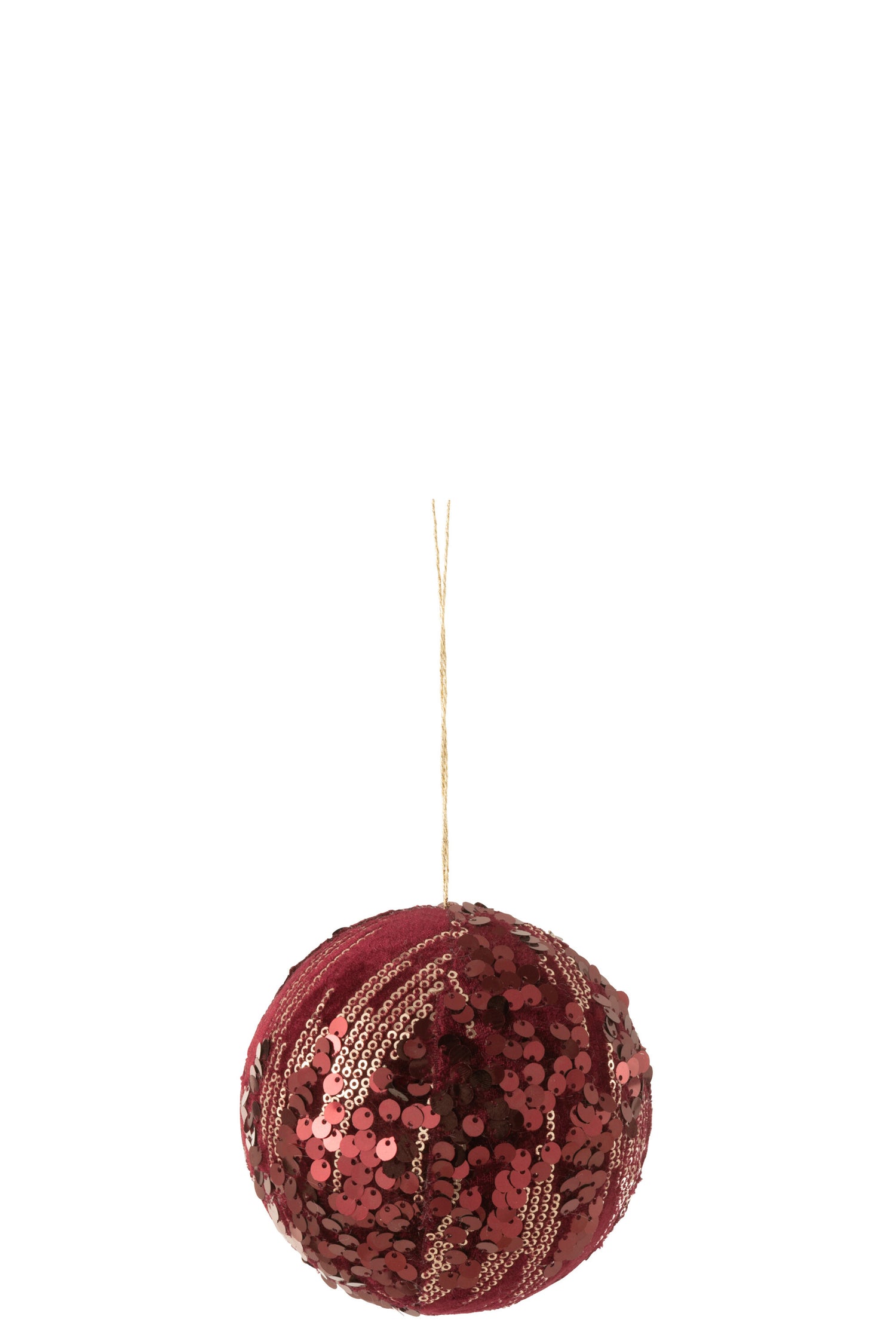 J-Line Bal Hanger Pailletten Textiel Burgundy Large