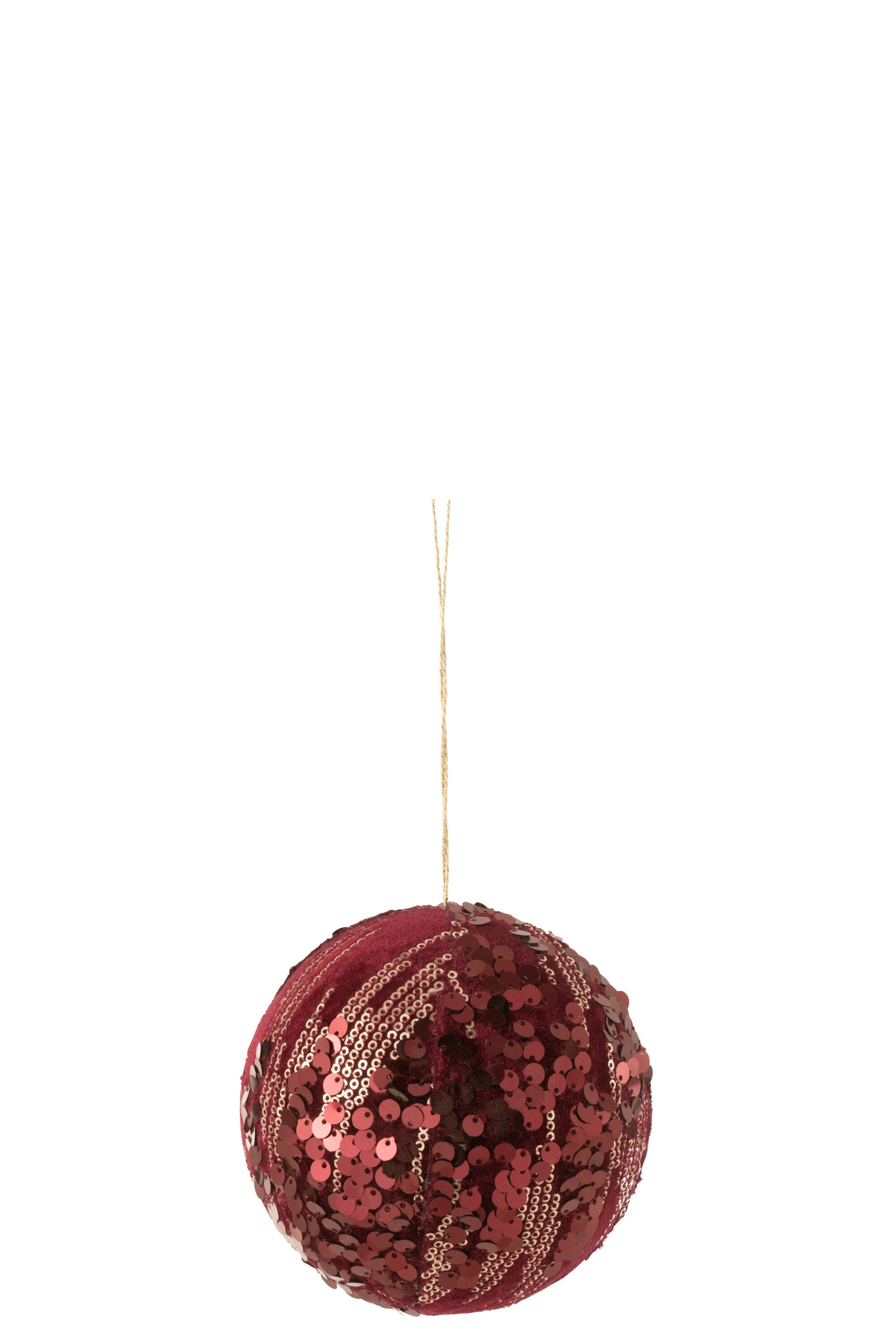 J-Line Bal Hanger Pailletten Textiel Burgundy Large