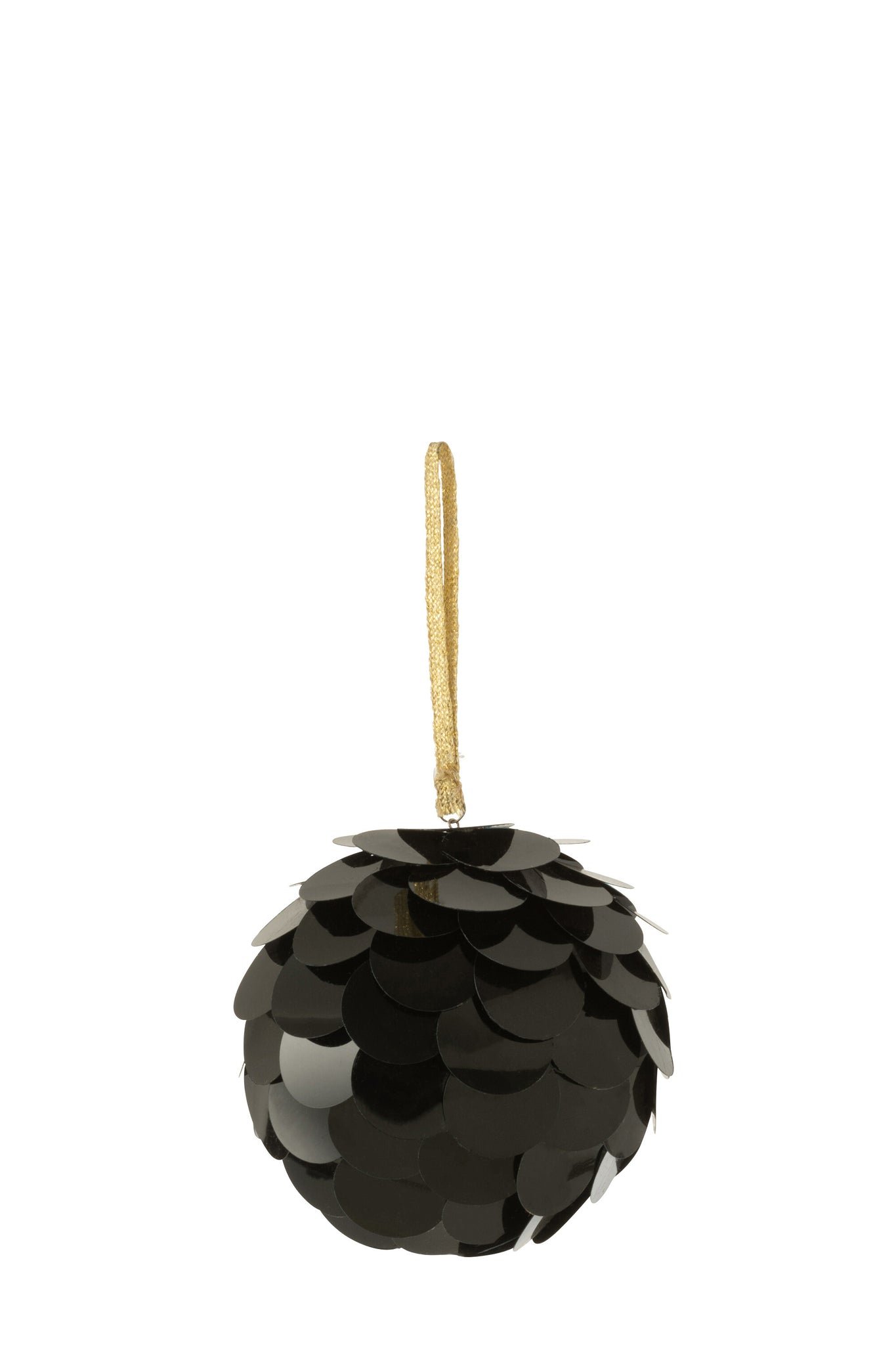 J-Line Bal Hanger Pailletten Plastiek Zwart