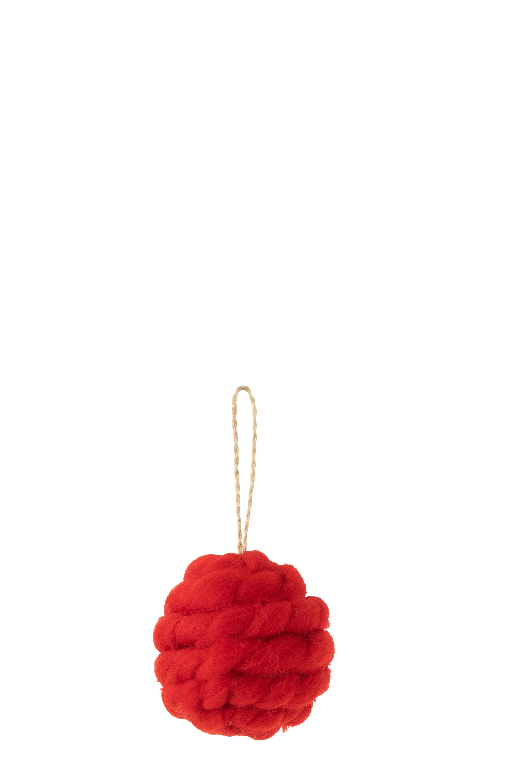 J-Line Bal Hanger Gebreid Wol Textiel Rood