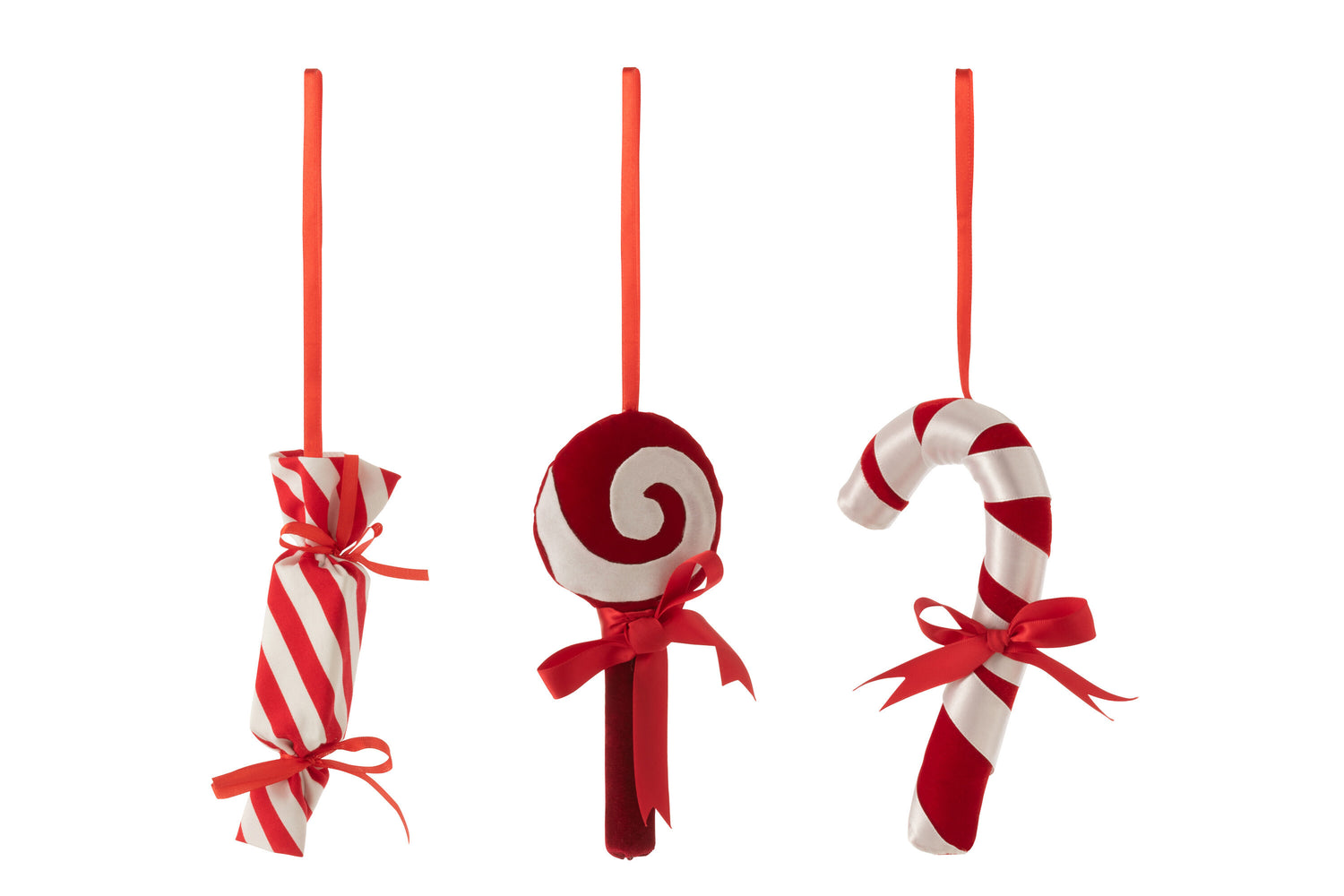 Hanger Candy Textiel Rood/Wit Assortiment Van 3