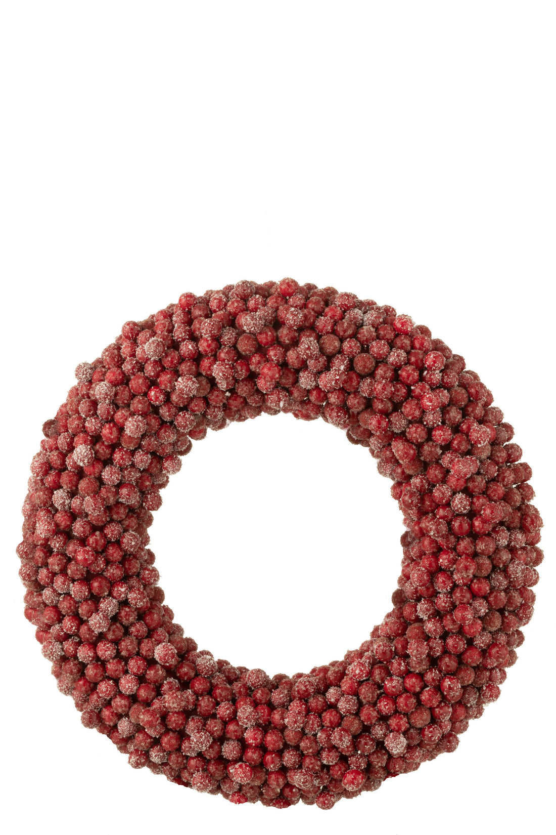 Krans Ronde Bessen Plastic Rood Groot