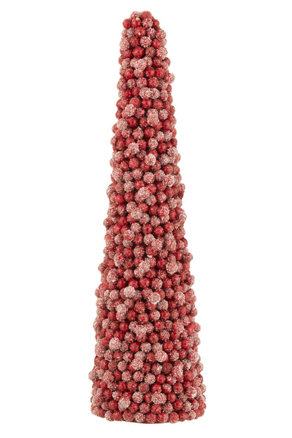 Kegel Deco Bessen Plastic Rood Groot
