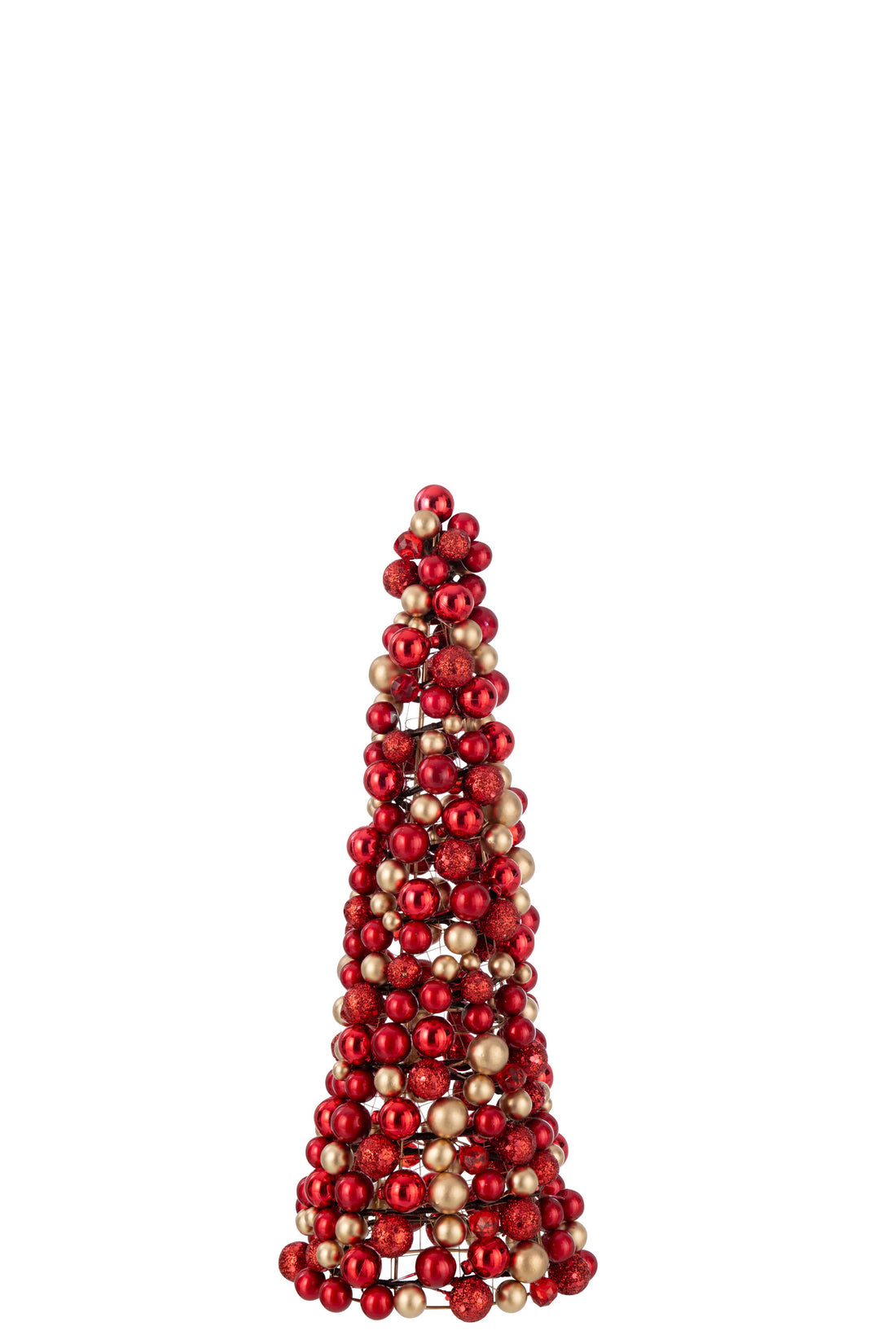 Kegel Deco Ballen Plastic Rood/Goud Klein