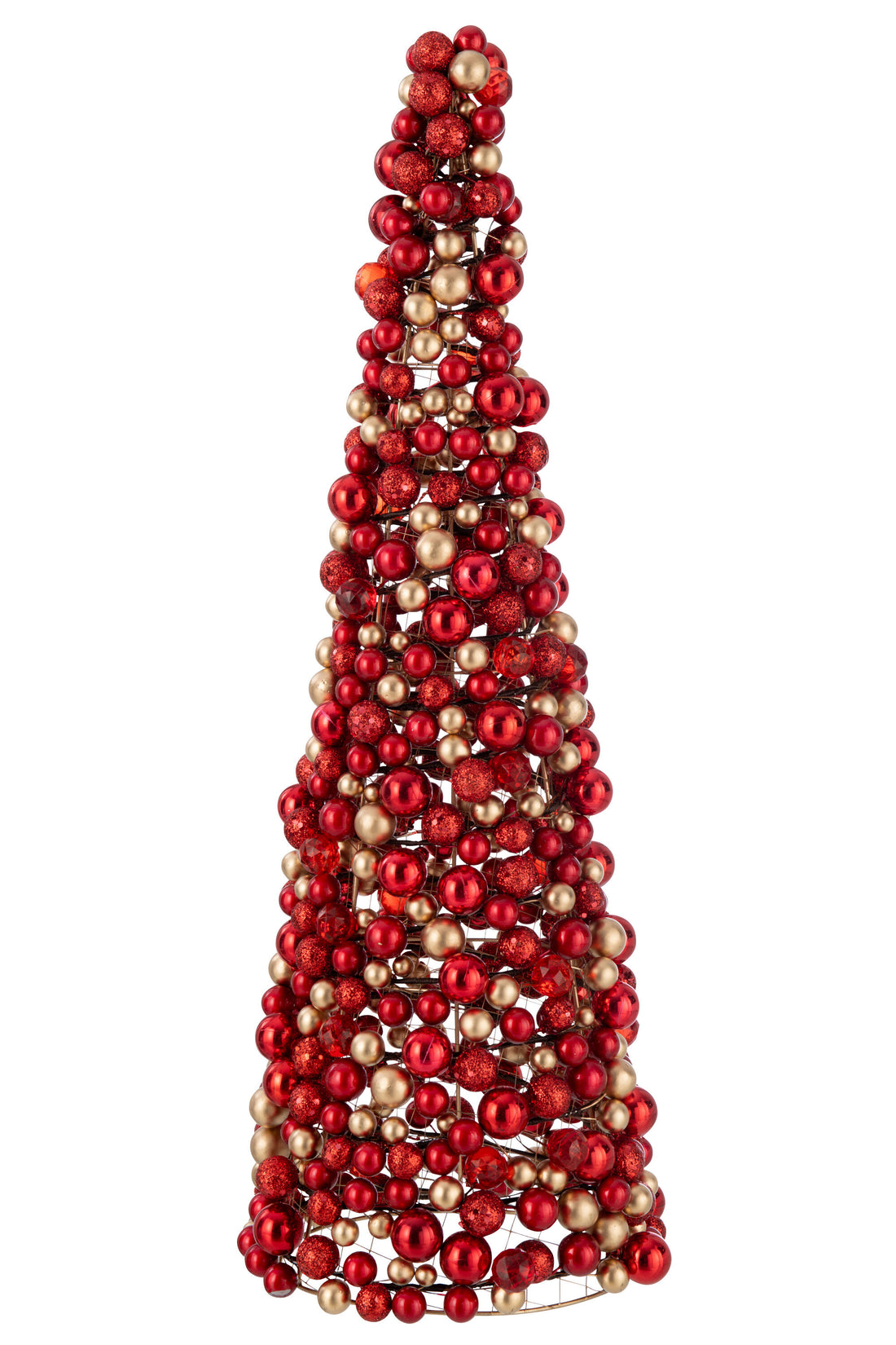 Kegel Deco Ballen Plastic Rood/Goud Groot