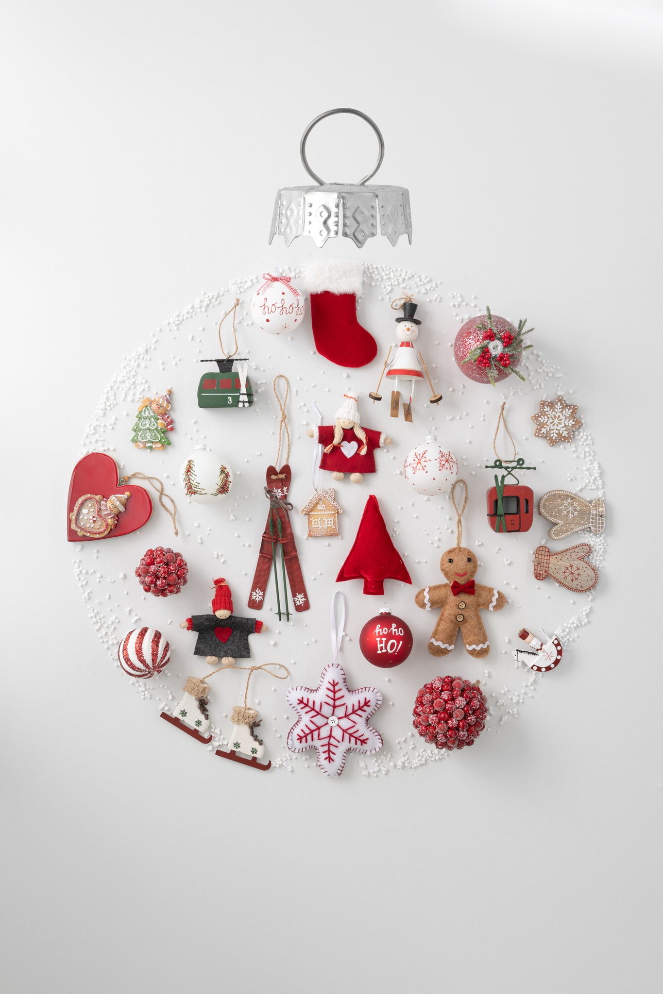 Hanger Peperkoekmannetje + Vlinderstrik Textiel Bruin Assortiment Van 2