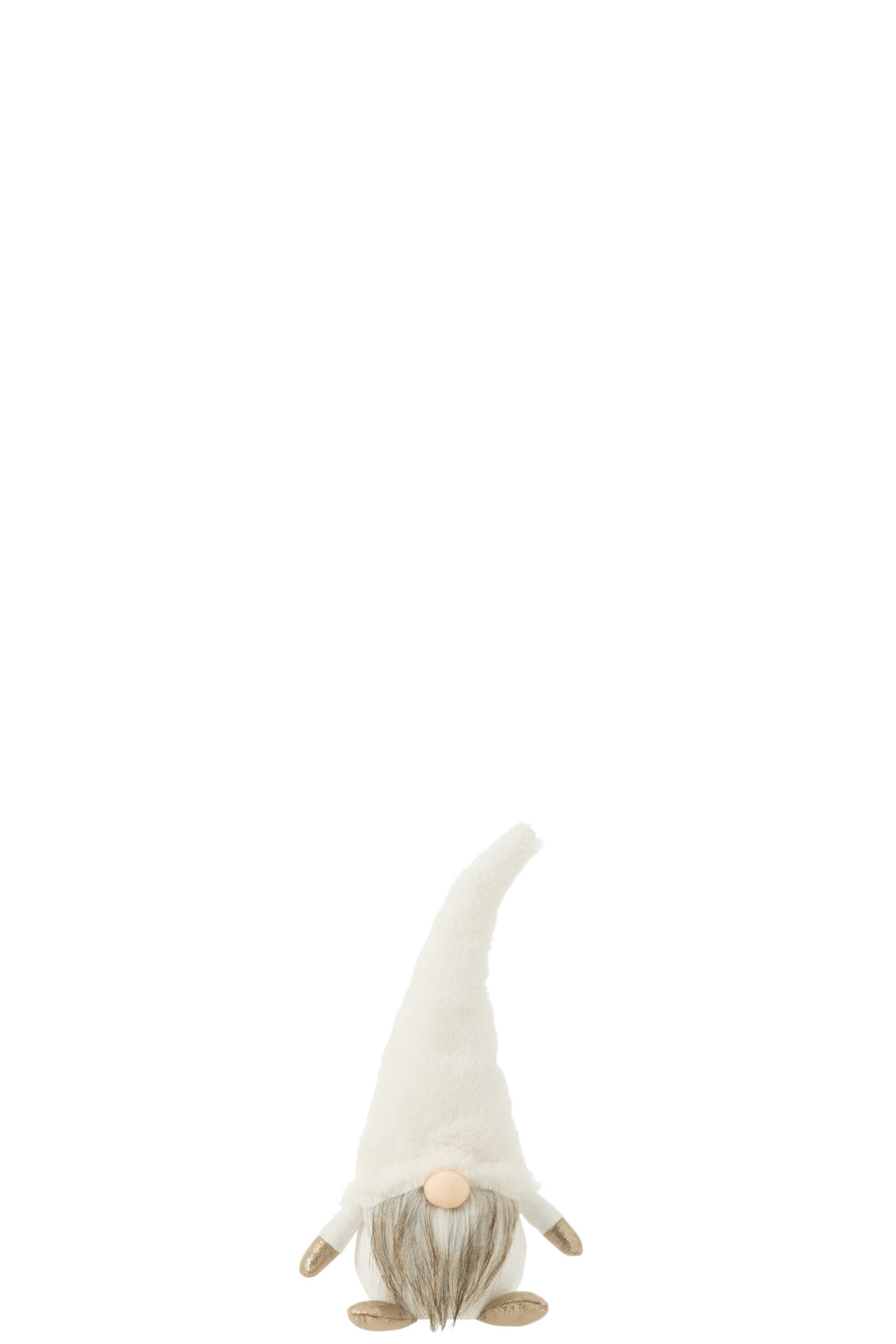 J-Line Kabouter+Led Textiel Wit Small