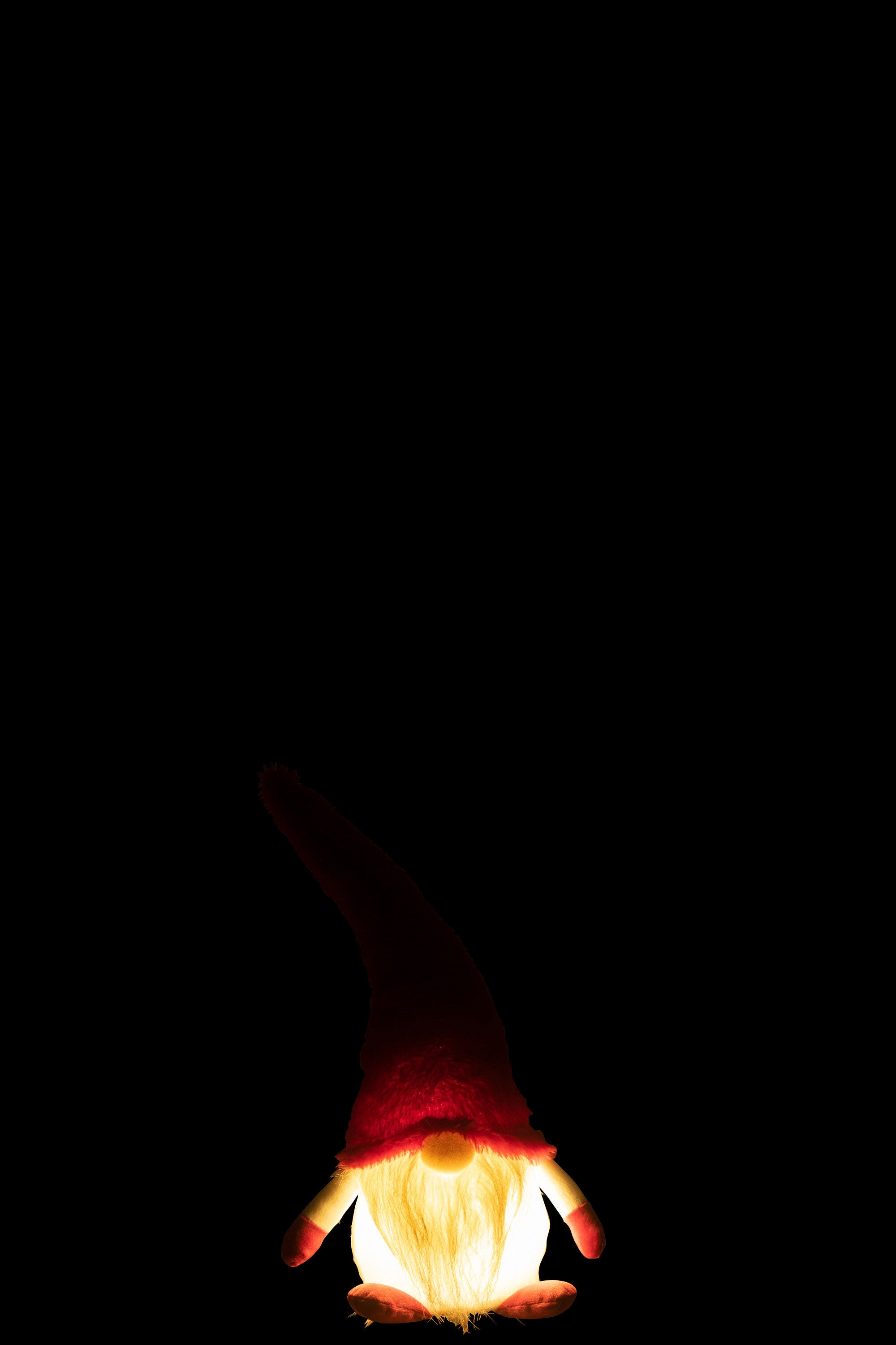 J-Line Kabouter+Led Textiel Rood/Wit Small
