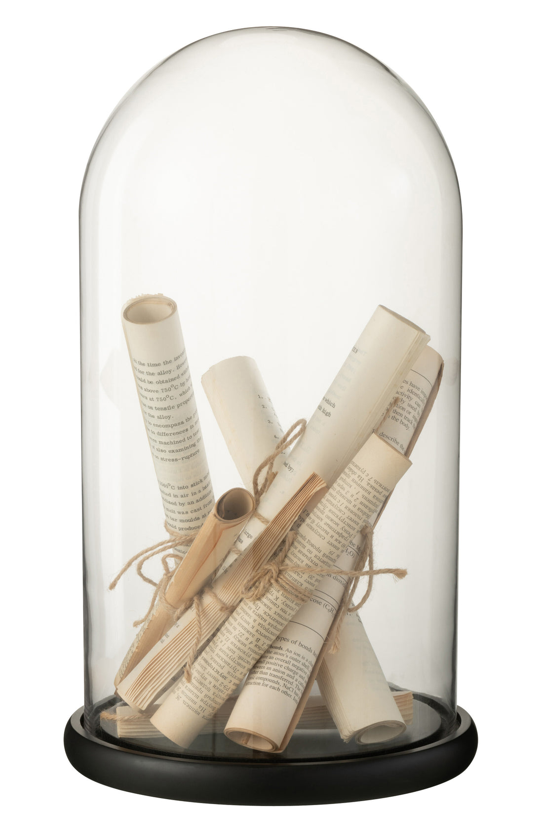 J-Line Stolp Papier Perkament Glas Beige Large