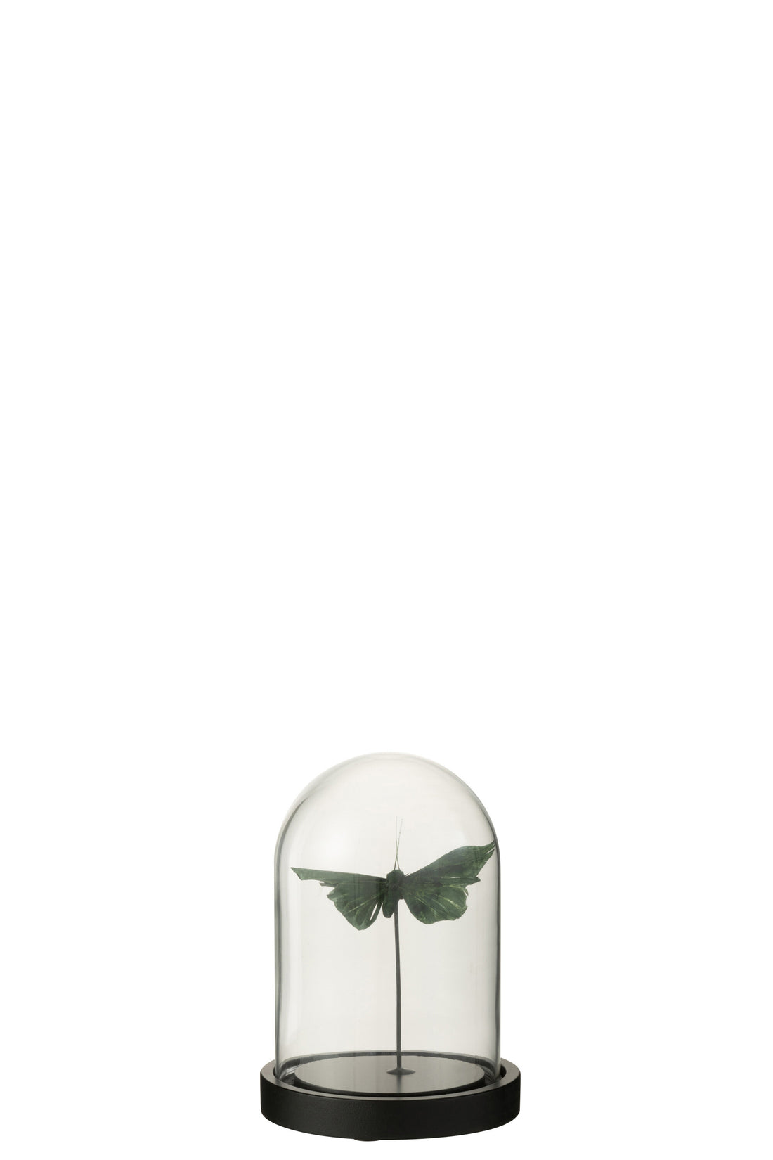 J-Line Stolp Vlinders Glas Donker Groen Small