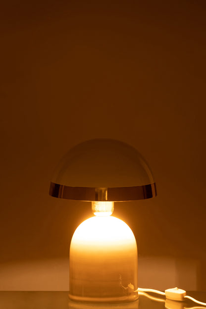 J-Line Lamp Goud Boord Metaal Blinkend Wit