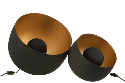 J-Line Lamp Rond Interieur Goud Metaal Zwart Large