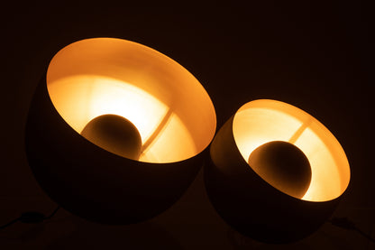 J-Line Lamp Rond Interieur Goud Metaal Zwart Large