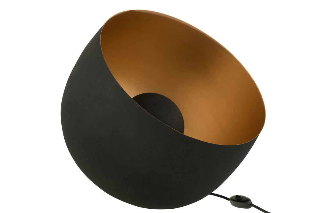 J-Line Lamp Rond Interieur Goud Metaal Zwart Large