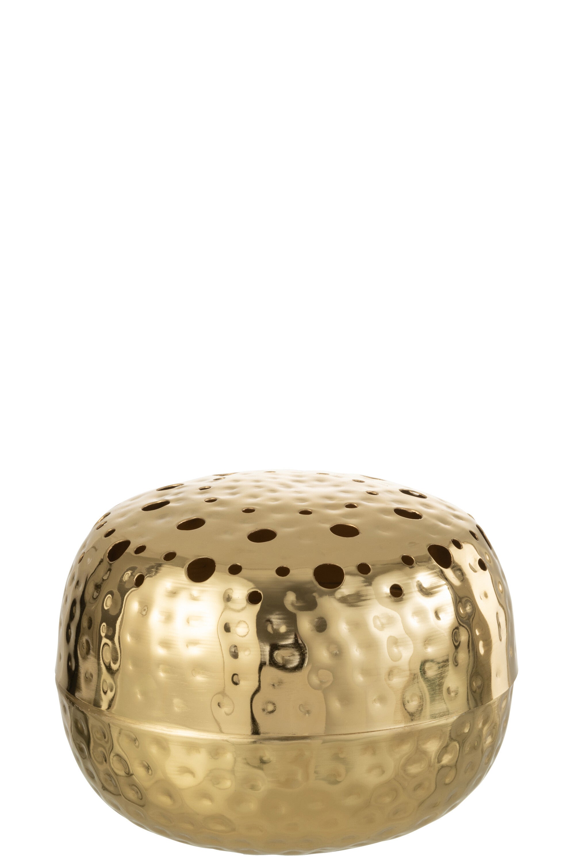 J-Line Vaas Ball Met Gaten Metaal Goud Large - 8.50 cm hoog