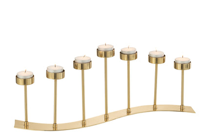 Orkaan Curve 7 Stuks Metaal Goud