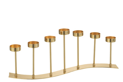 Orkaan Curve 7 Stuks Metaal Goud