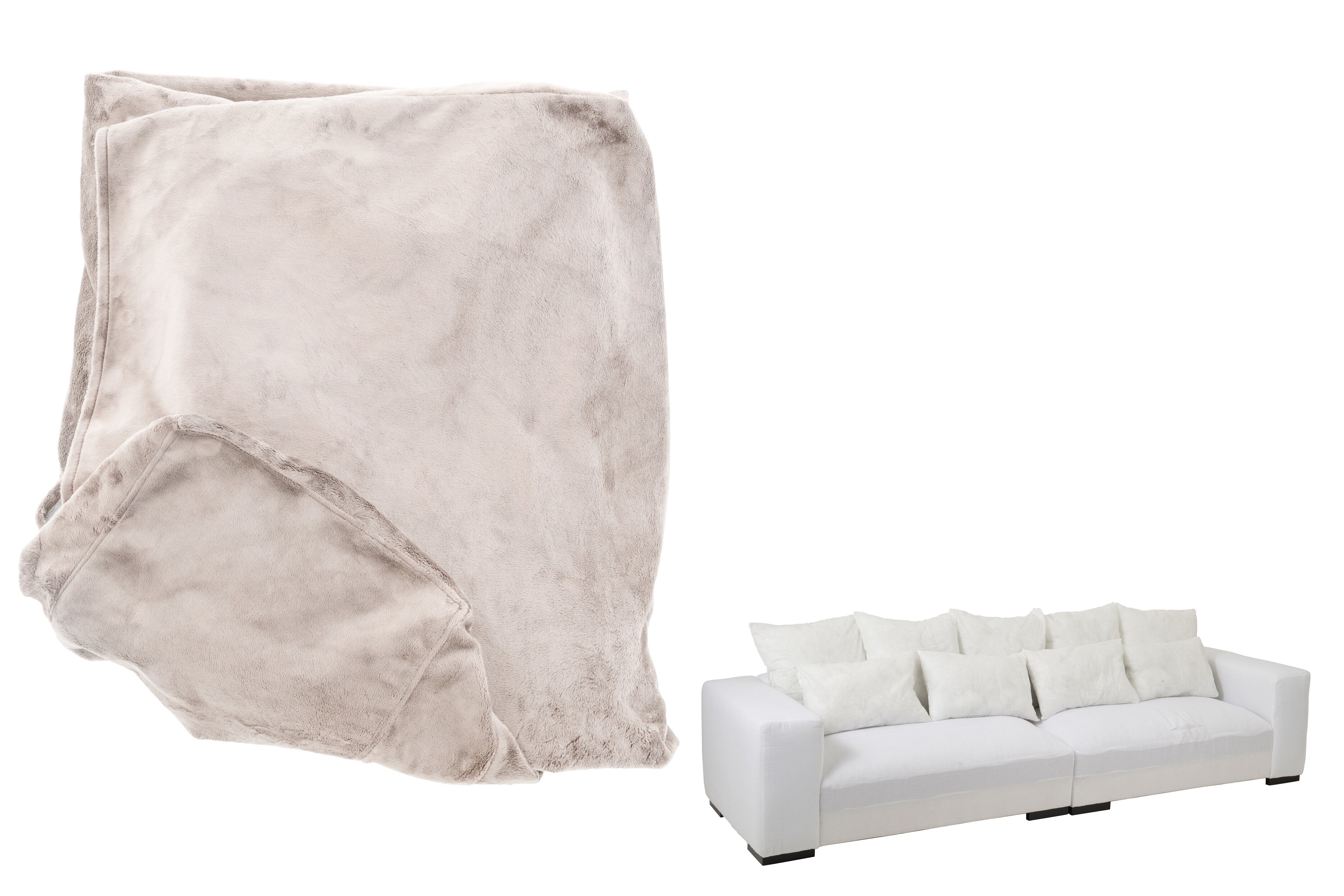 Hoes Stoel + 9 Kussens Monaco Velvet Xl Beige