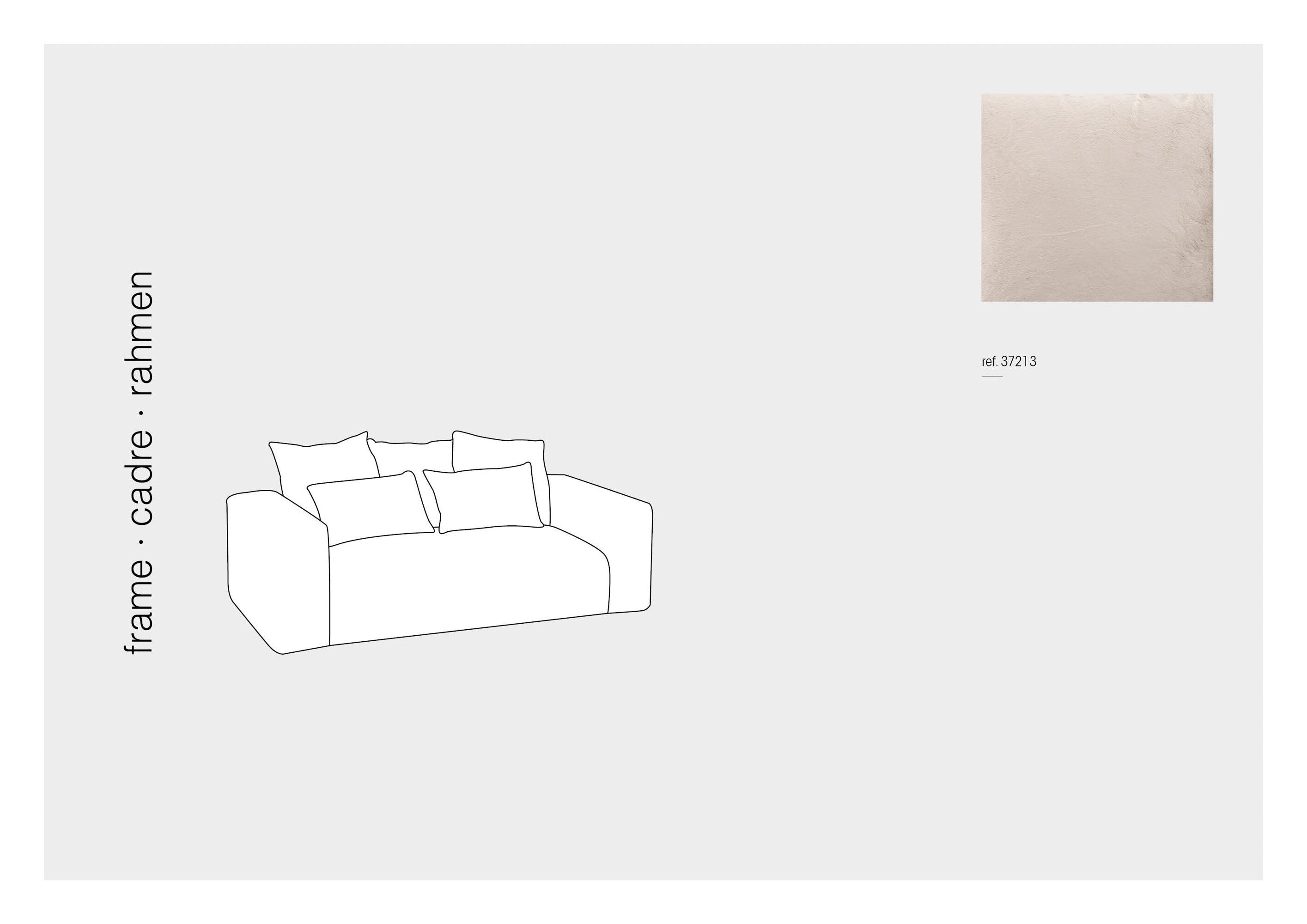 Hoes Stoel + 5 Kussens Monaco Bank Fluweel Beige