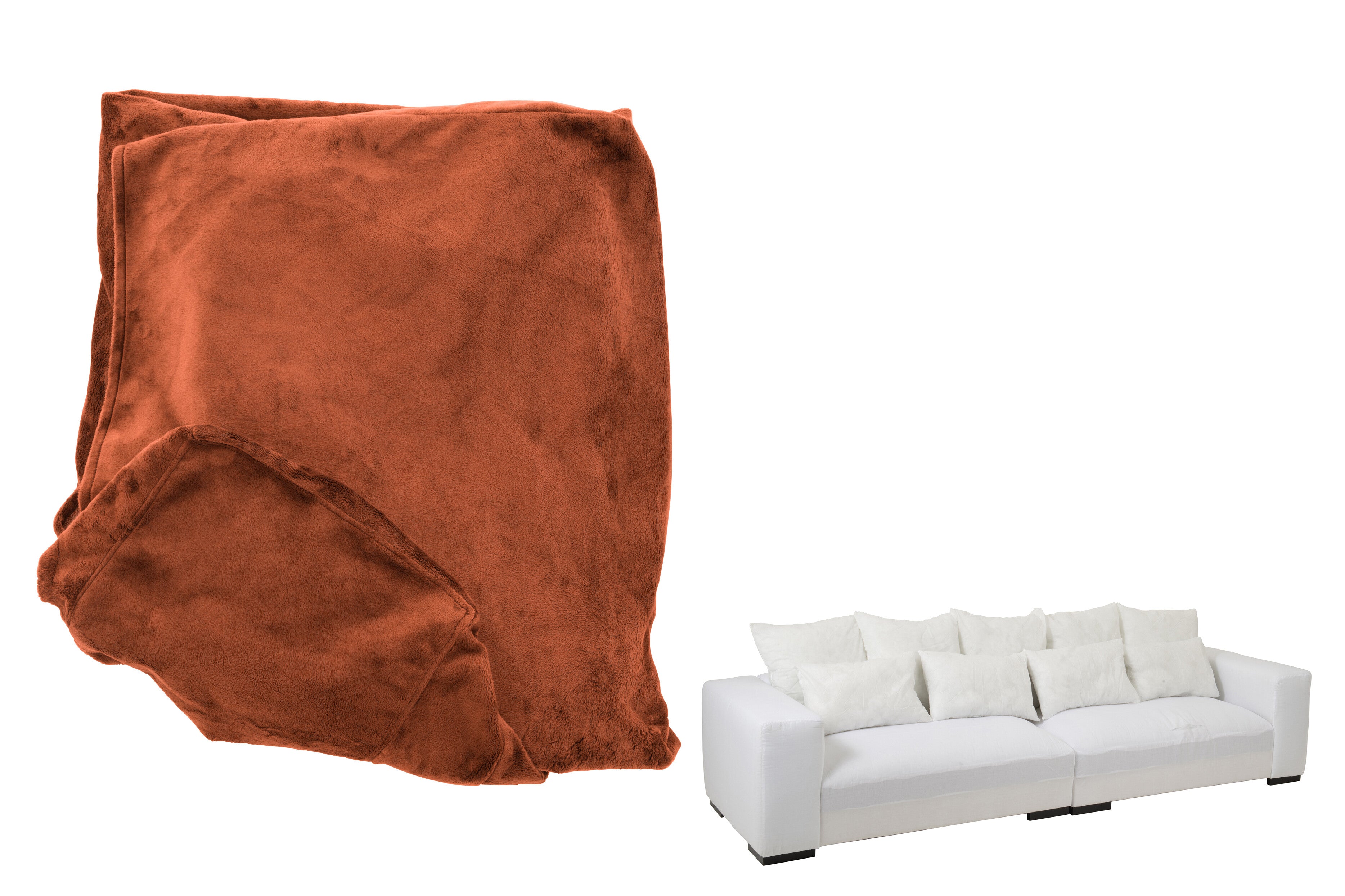 Hoes Stoel + 9 Kussens Monaco Velvet Xl Roest