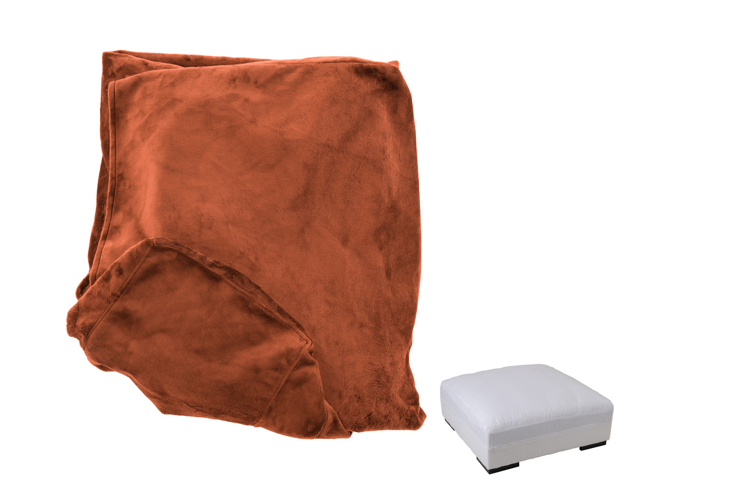 Hoes Pouf Monaco Velvet Roest