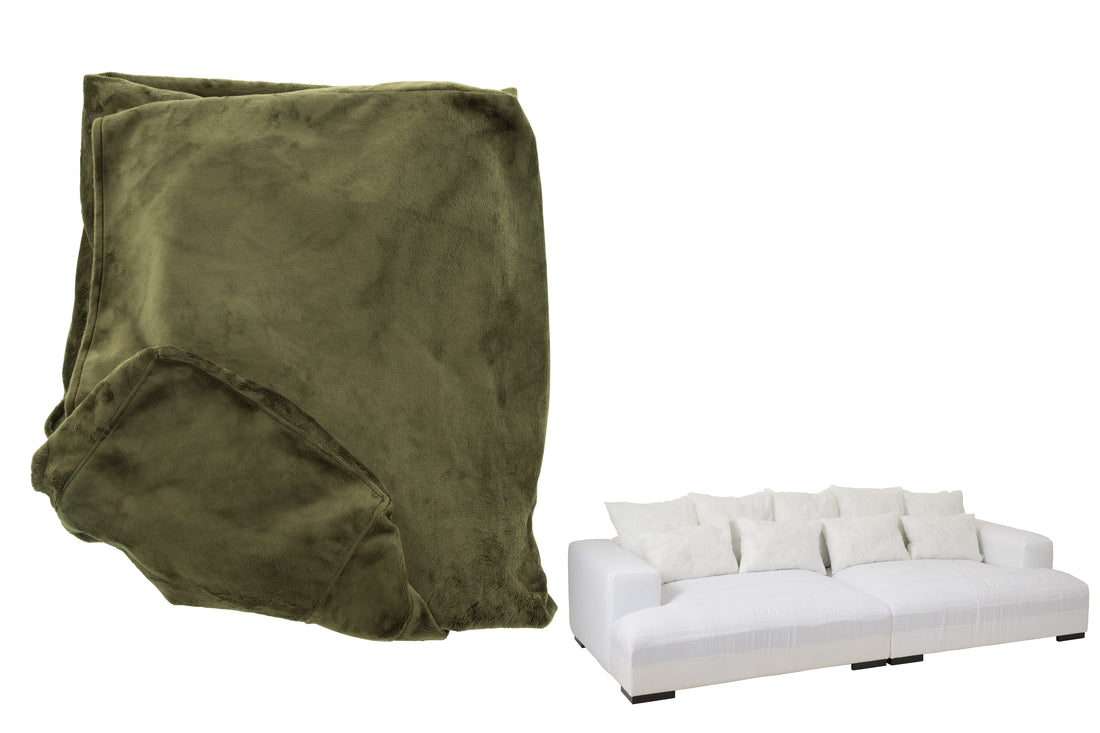 Hoes Stoel + 9 Kussens Monaco Velvet Xxl Mosgroen