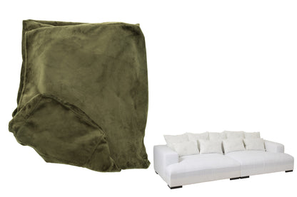 Hoes Stoel + 9 Kussens Monaco Velvet Xxl Mosgroen