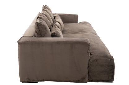 Hoes Stoel + 9 Kussens Monaco Velvet Xxl Donkerbruin