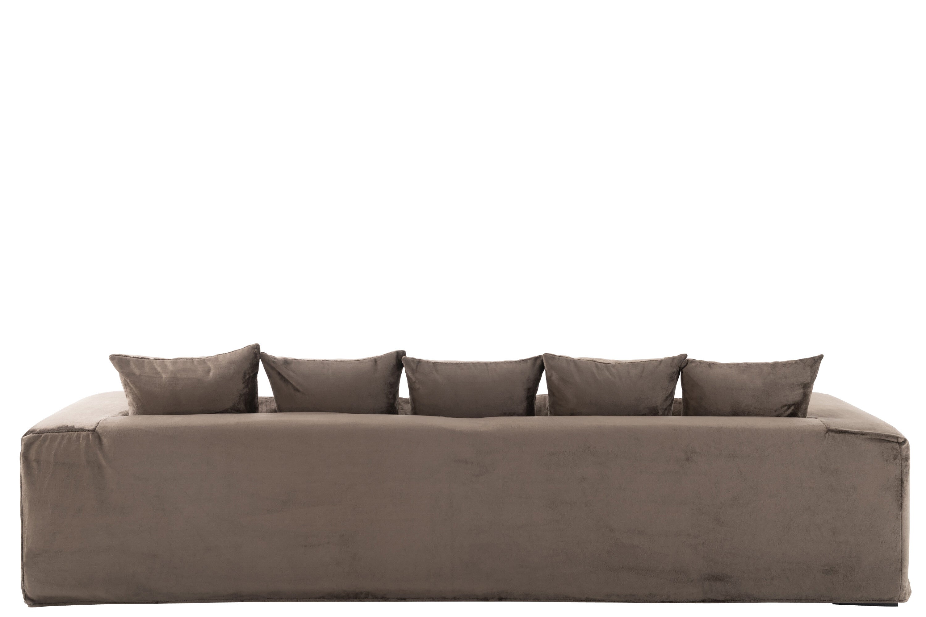 Hoes Stoel + 9 Kussens Monaco Velvet Xxl Donkerbruin