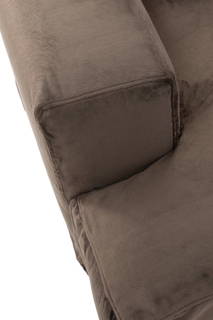 Hoes Stoel + 9 Kussens Monaco Velvet Xxl Donkerbruin