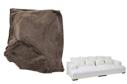 Hoes Stoel + 9 Kussens Monaco Velvet Xxl Donkerbruin