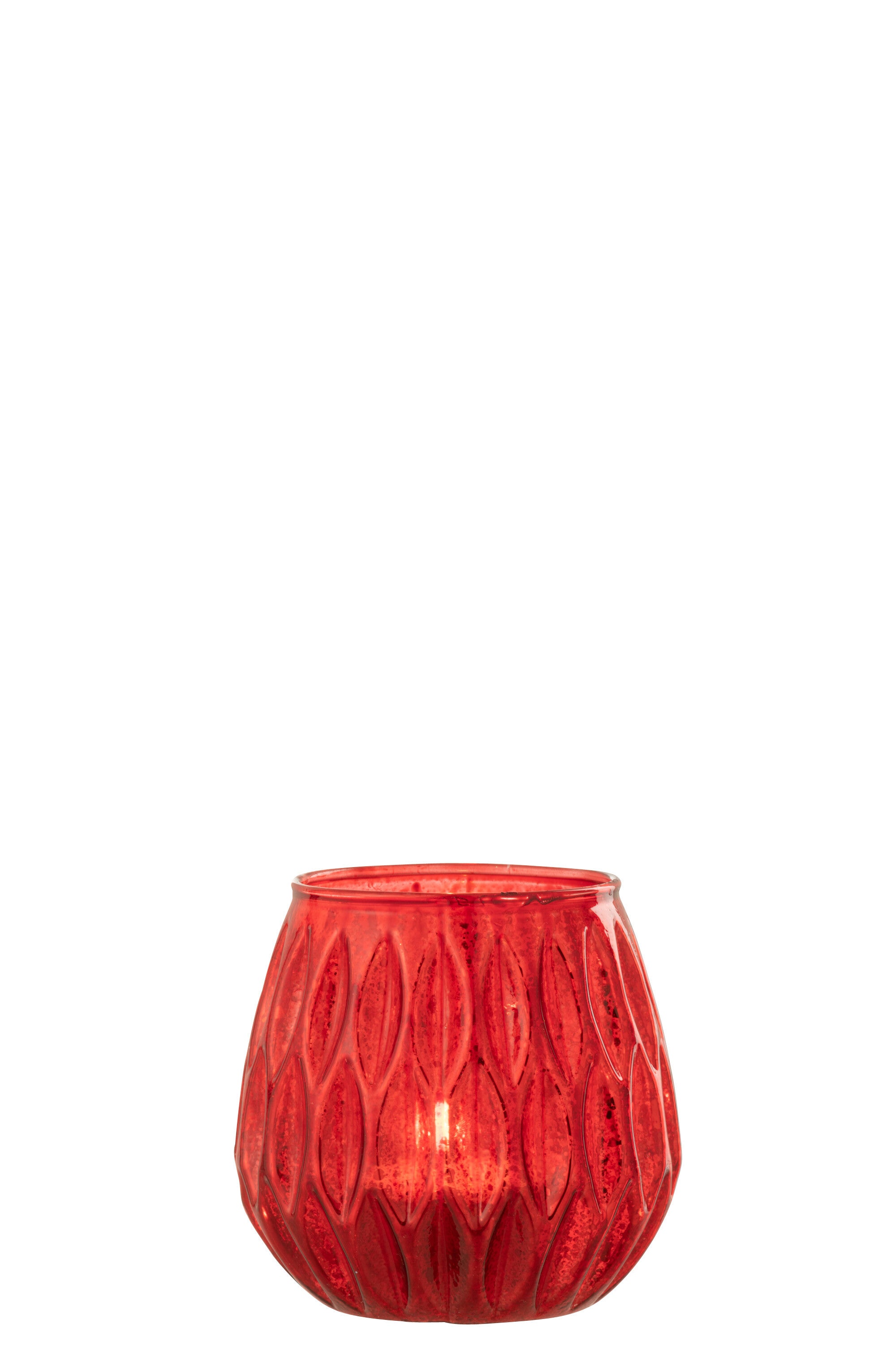 J-Line kaarshouder Motieven - glas - rood - small - 3 stuks