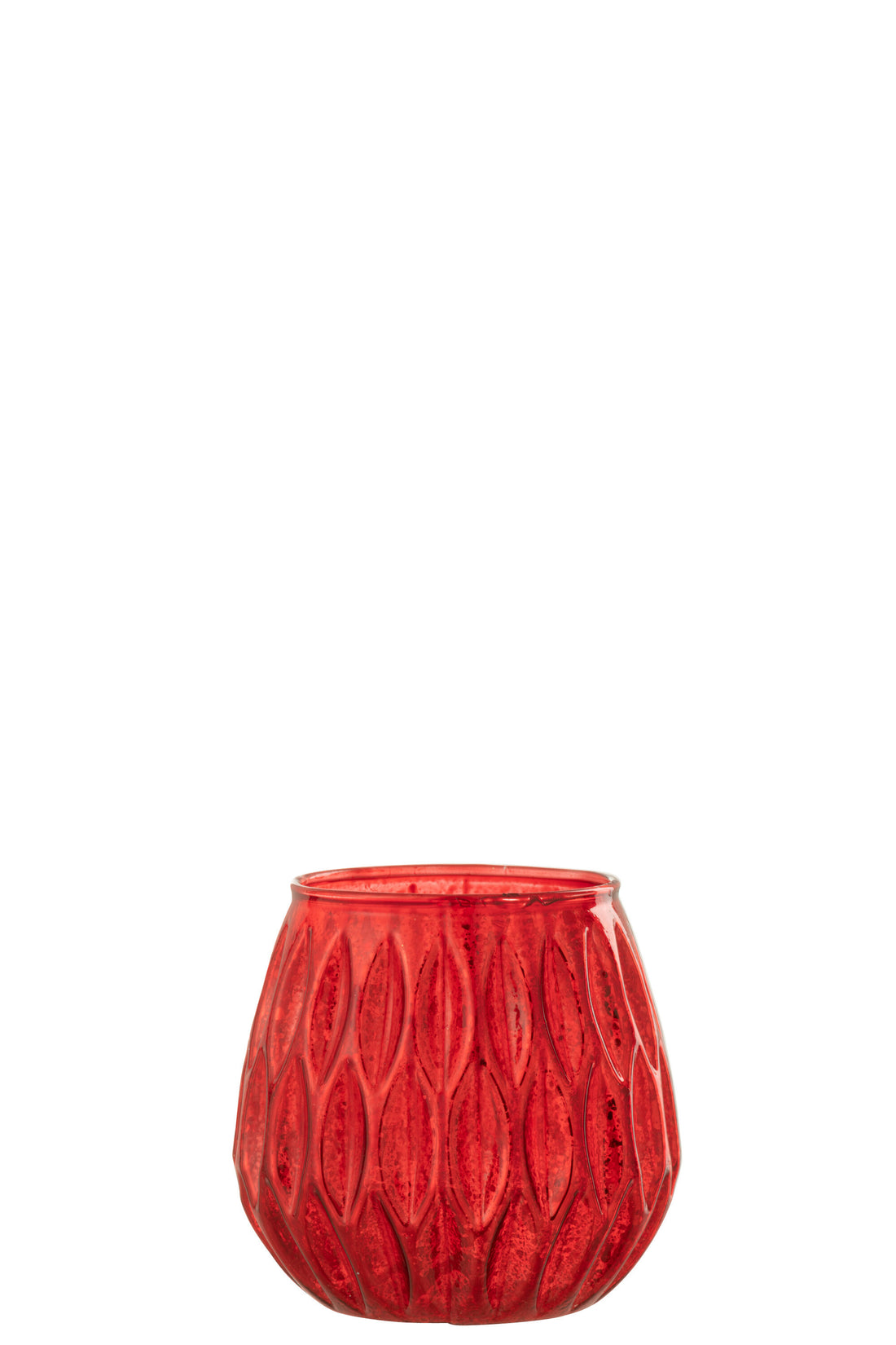 J-Line kaarshouder Motieven - glas - rood - small - 3 stuks