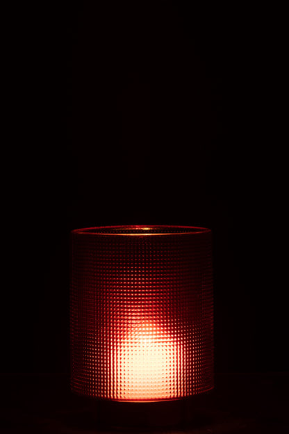 Orkaan Geruit Glas Rood/Goud Klein