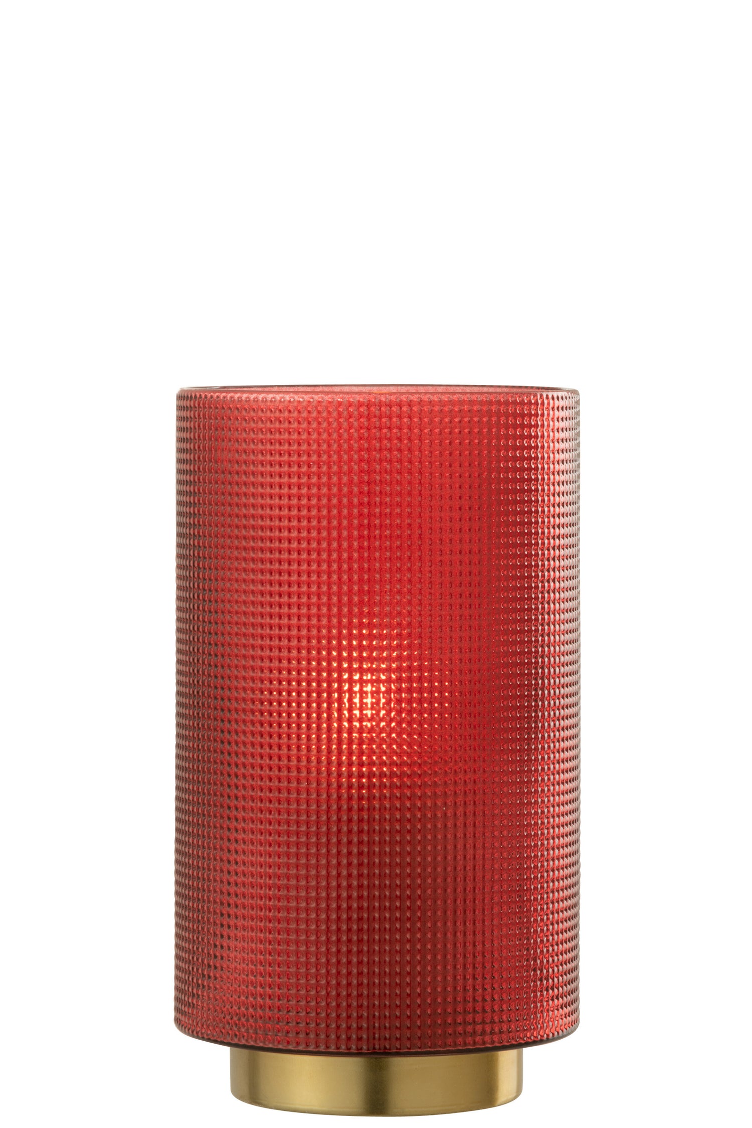 Orkaan Geruit Glas Rood/Goud Groot