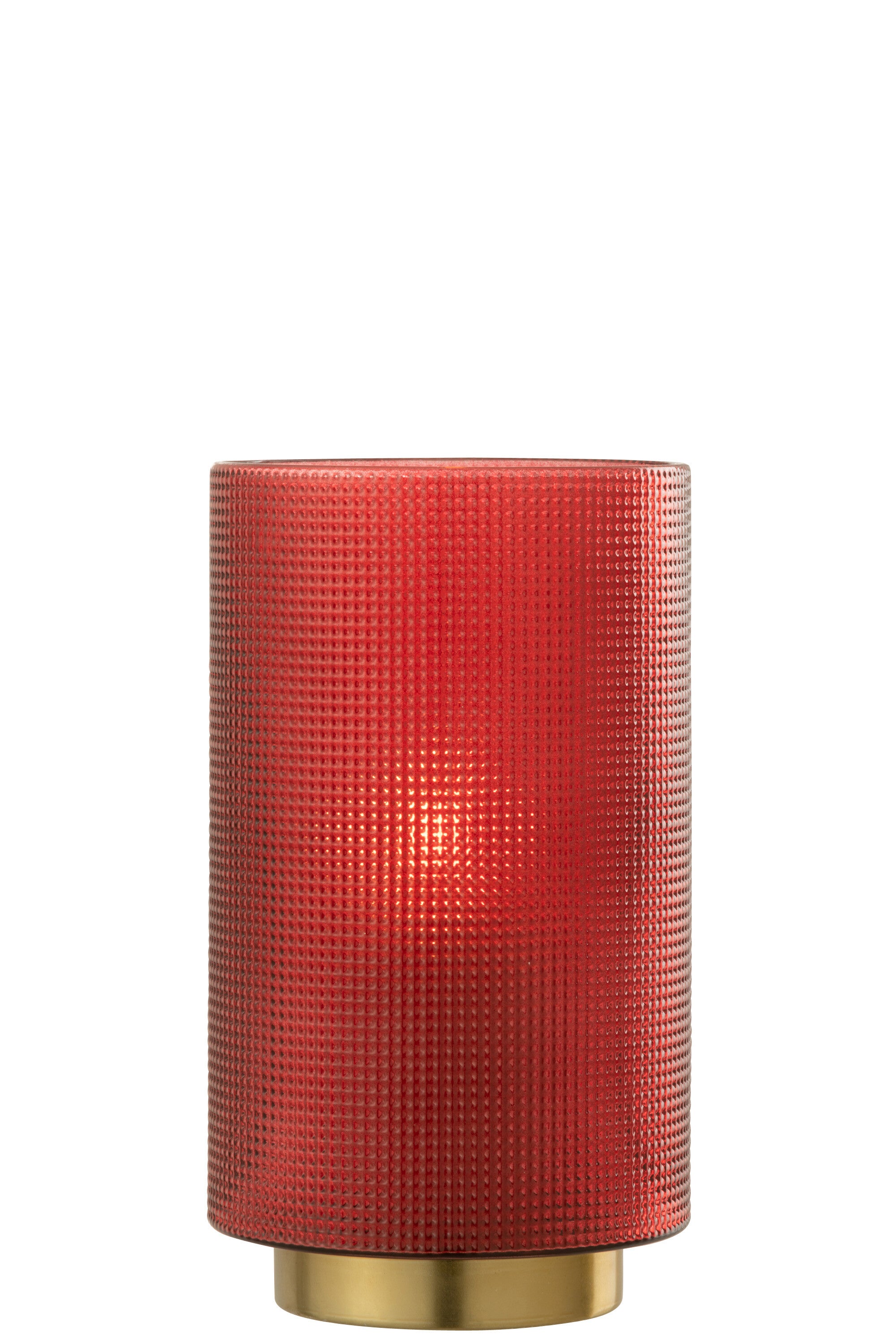 Orkaan Geruit Glas Rood/Goud Groot