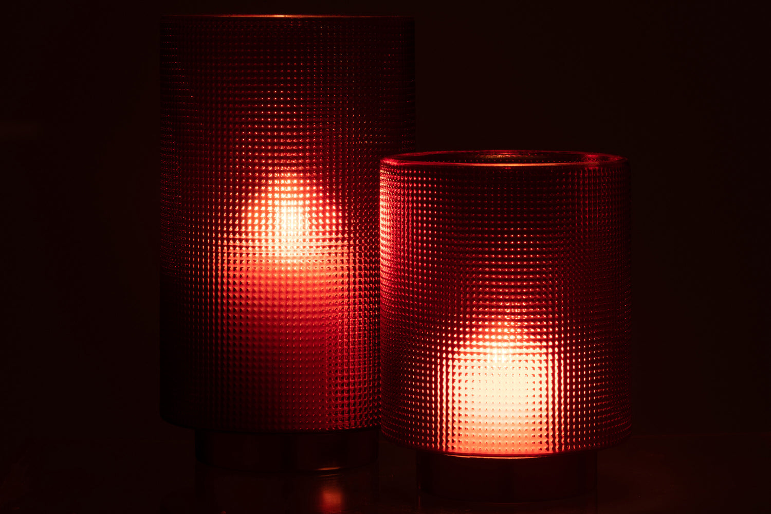 Orkaan Geruit Glas Rood/Goud Groot