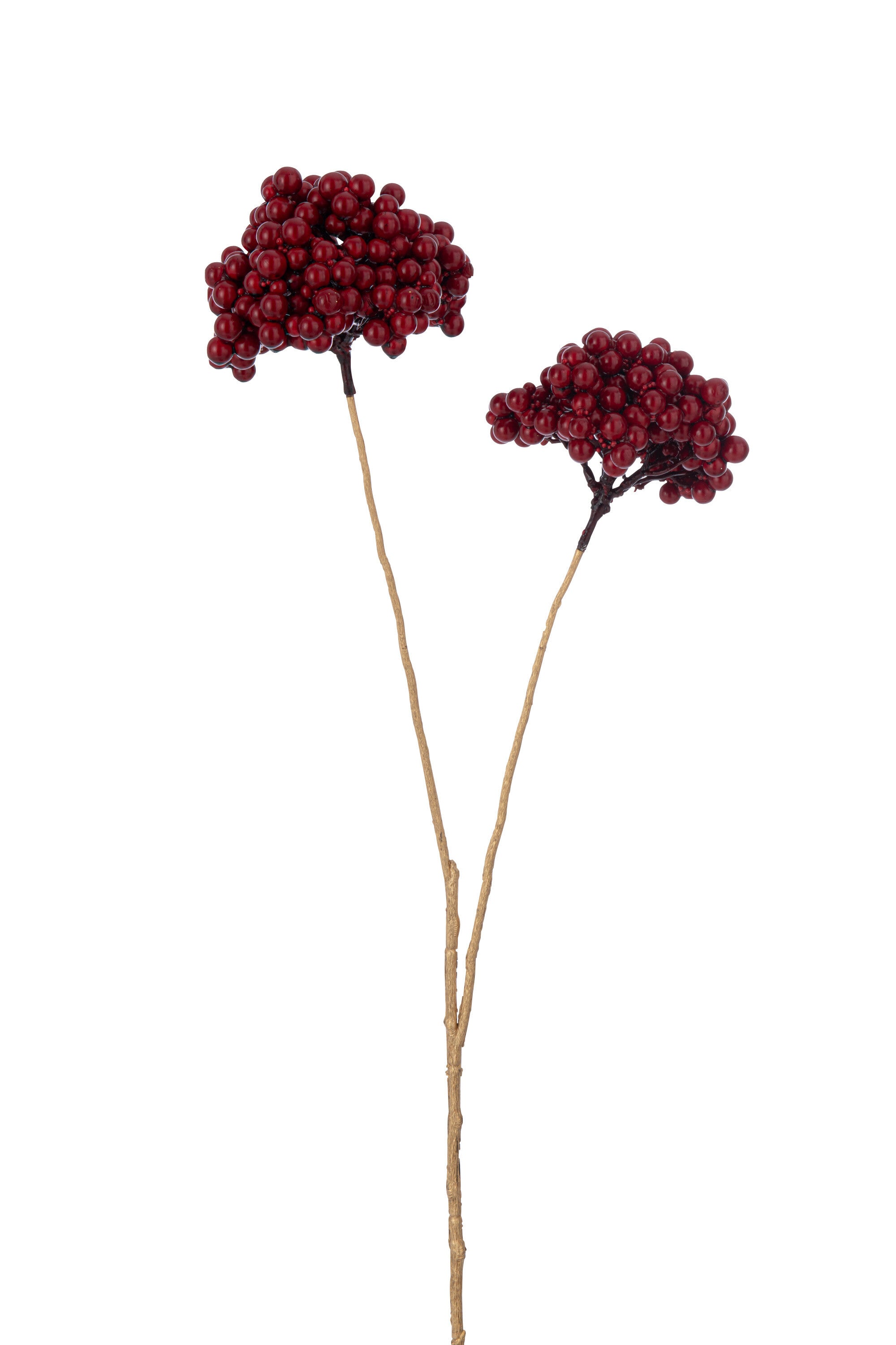 J-Line Tak 2 Bloemen Bessen Plastiek Rood/Goud