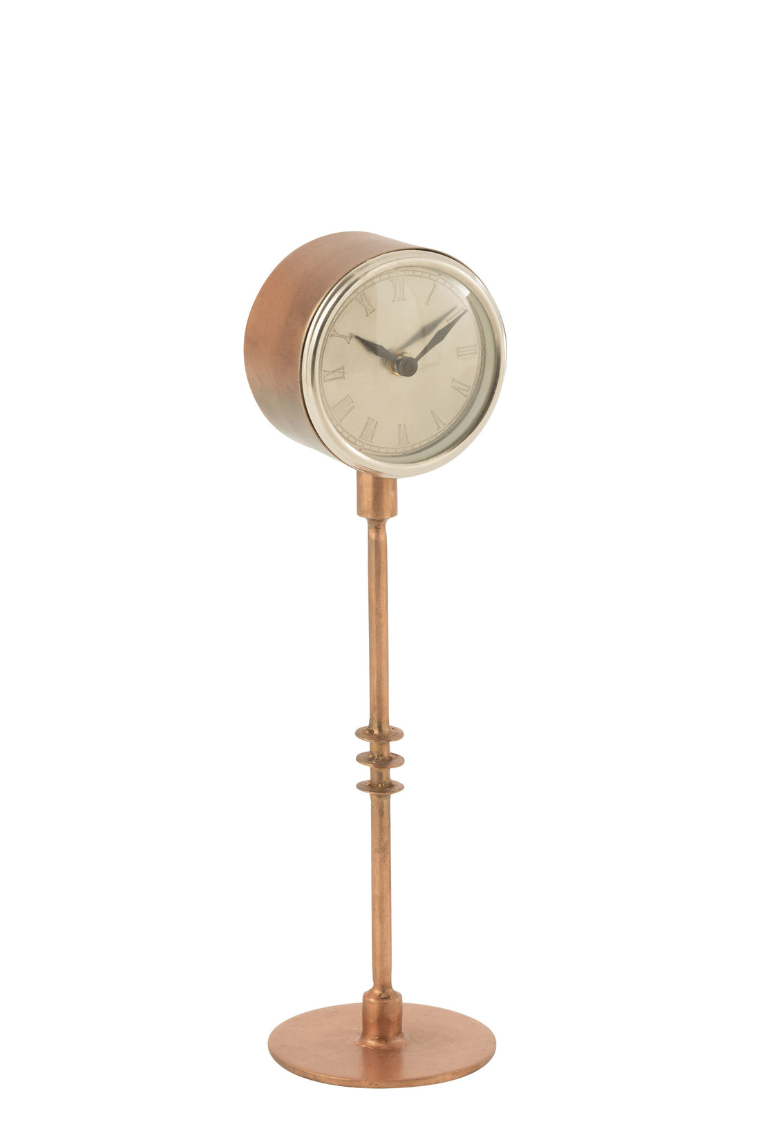 J-Line klok op voet - metaal - koper - L - 40 cm