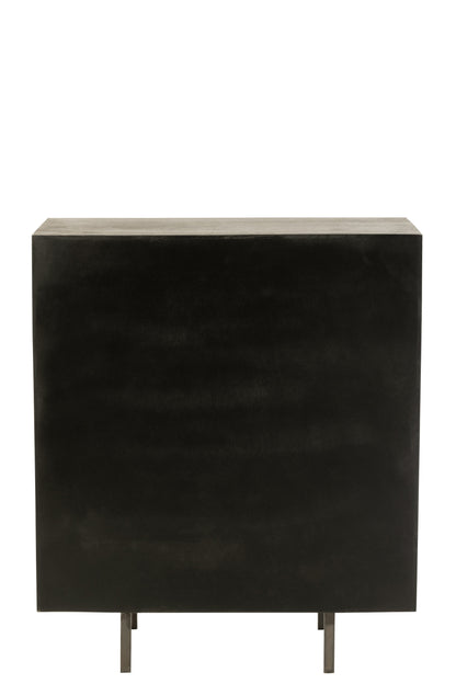 J-Line Kast Pino Metaal/Mangohout Bruin/Grijs