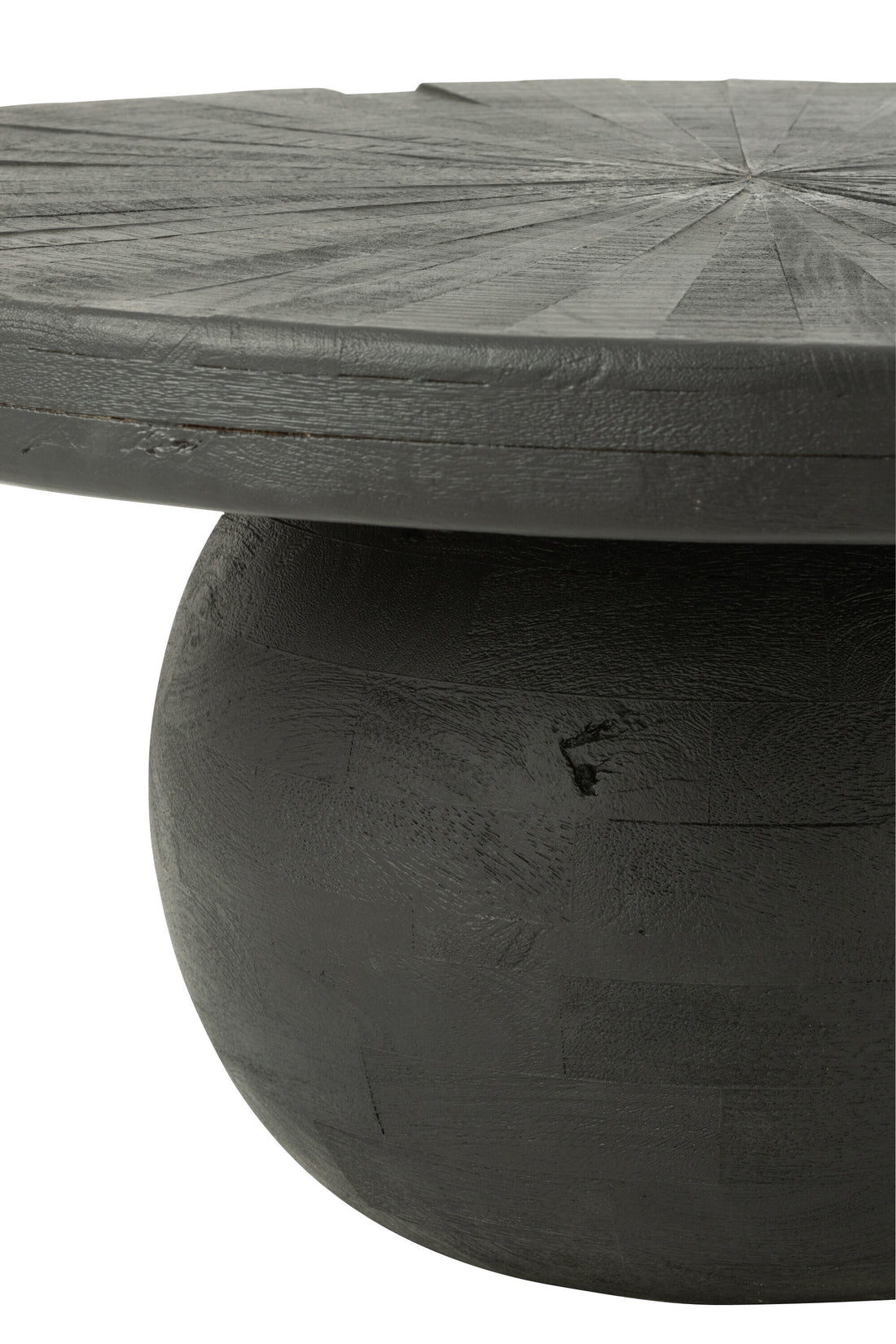 J-Line Bijzettafel Bol Shanil Hout Zwart - 80.00 x 80.00 x 39.50 cm