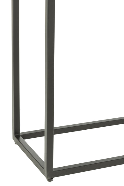 J-Line Console Shanil Hout/Ijzer Zwart